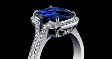 Ilustrasi cincin blue shapire yang mahal