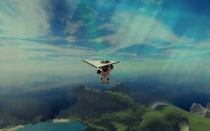 Terjun dengan Paralayang di Gunung Liora Roblox